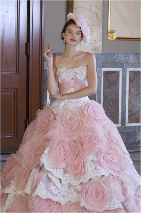 ピンク お花 フラワー ドレス 中央公会堂